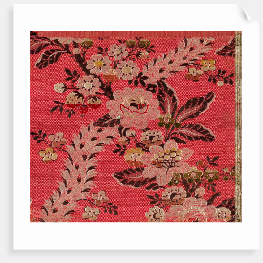 Dress fabric with a floral pattern by Anonymous