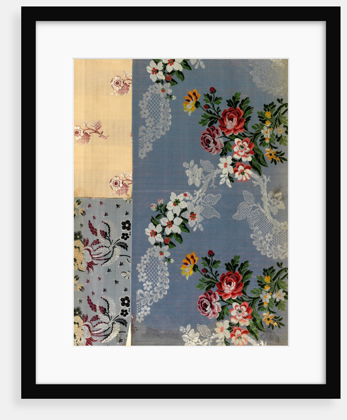 Textil design with a floral pattern by Anonymous