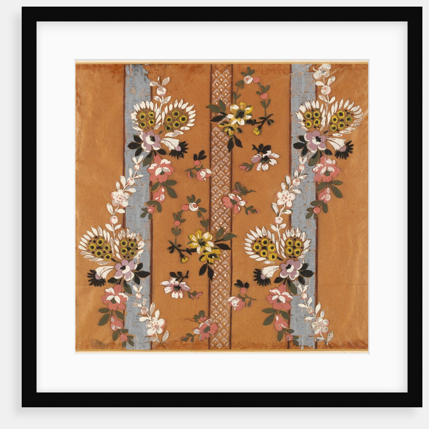 Design for a woven silk by Anonymous