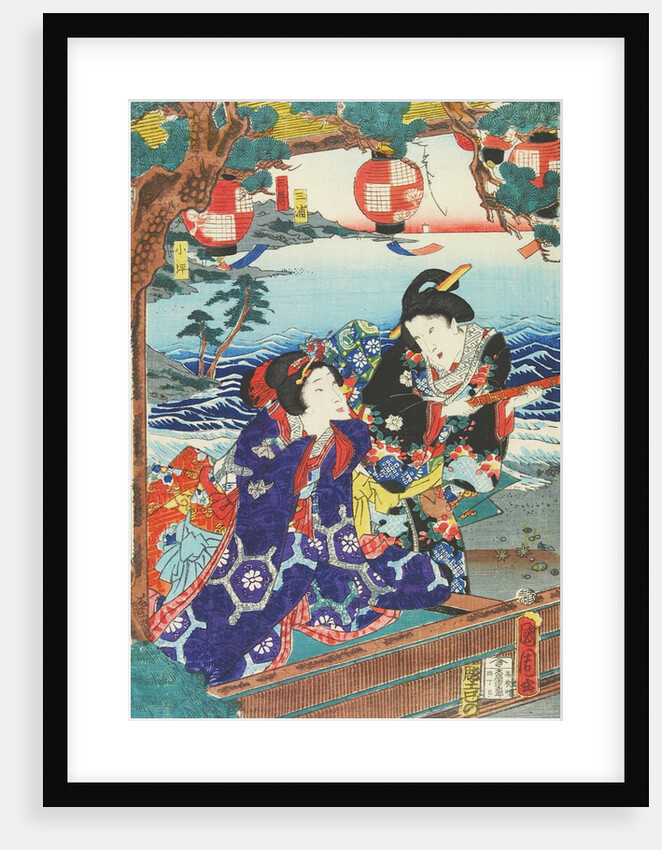 Pictures of Amusements, detail of triptych by Ichiosai Kunichika