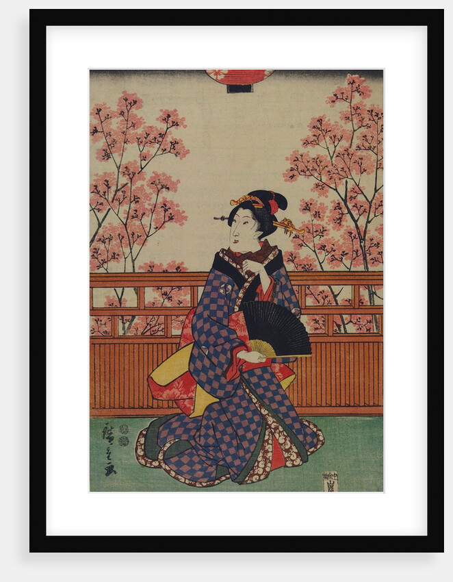 Picnic under cherry tree by Ando Hiroshige