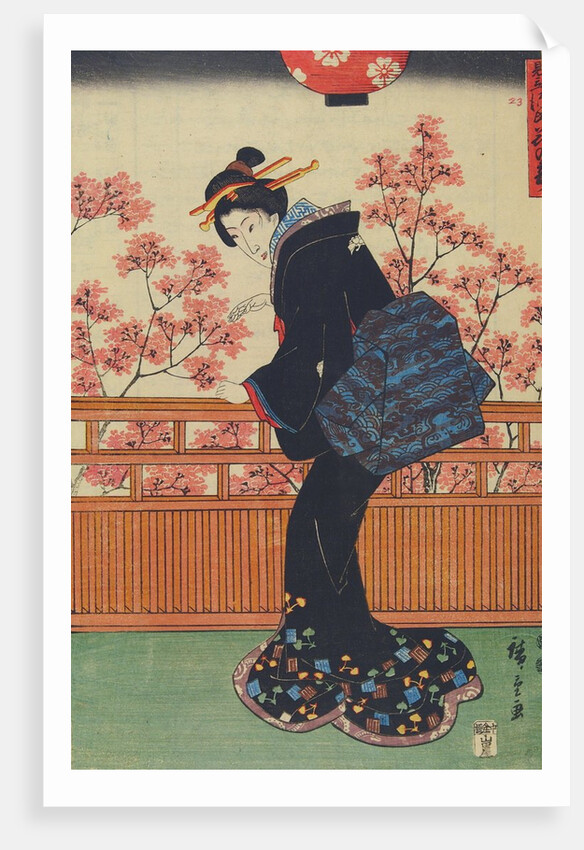 Picnic under cherry tree by Ando Hiroshige