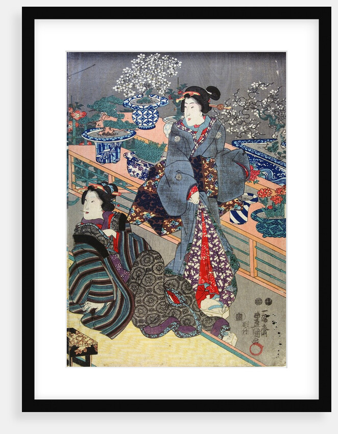 Women at the greenhouse by Utagawa Kunisada I