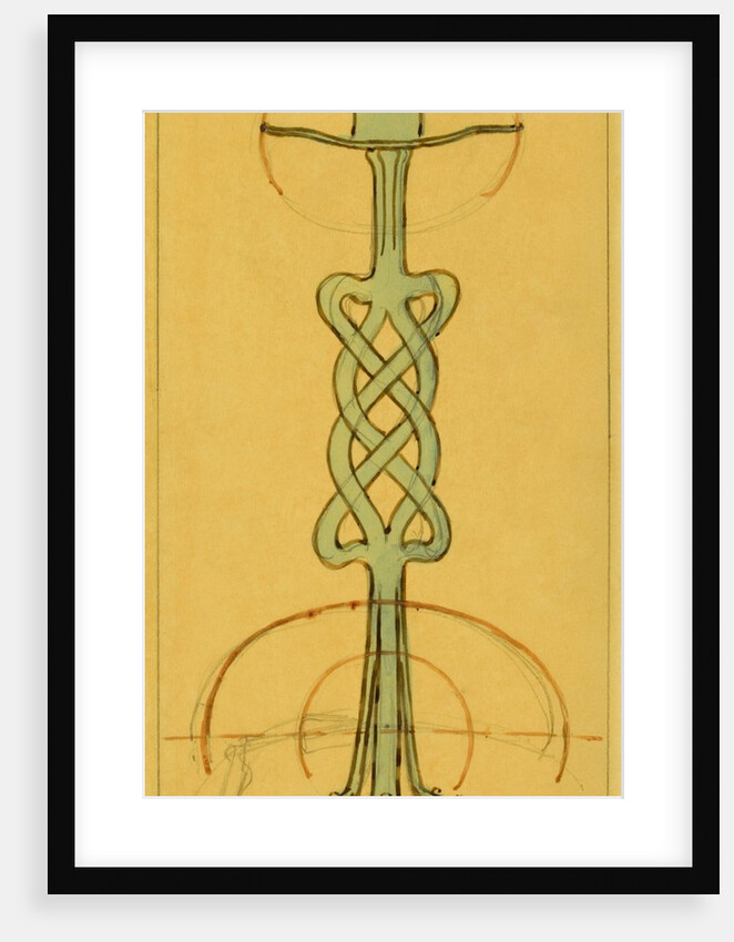 Design for an iron candlestick by Nelson Ethelred Dawson
