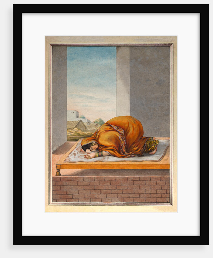 A Muslim woman worshiping by Anonymous