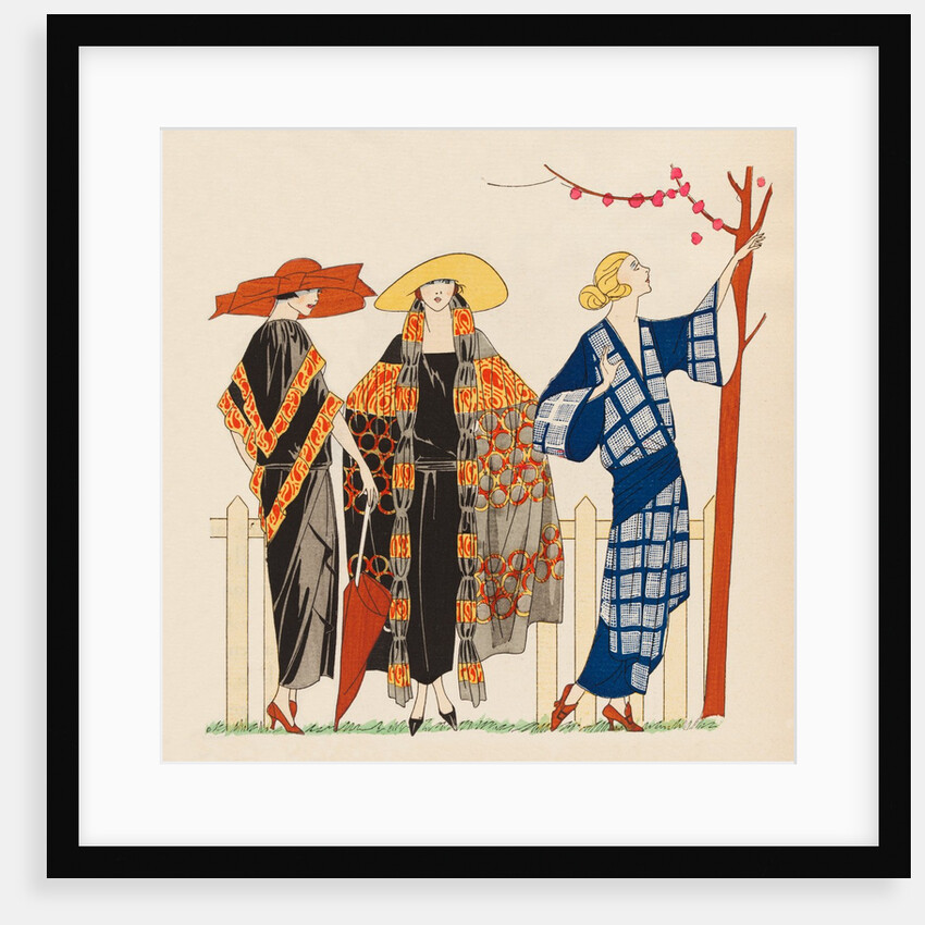 Fashion plate depicting oriental-inspired garments by Anonymous