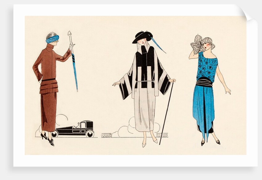 Fashion plate depicting day outfits by Anonymous