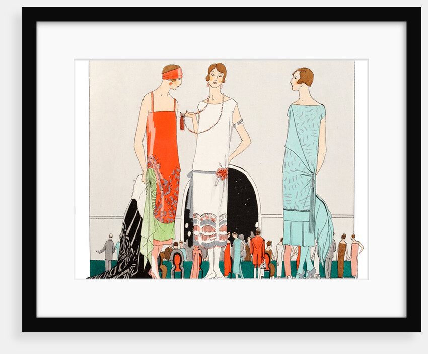Fashion plate depicting evening dresses by Anonymous