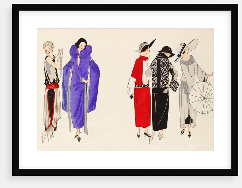 Fashion plate depicting organdy dresses by Anonymous