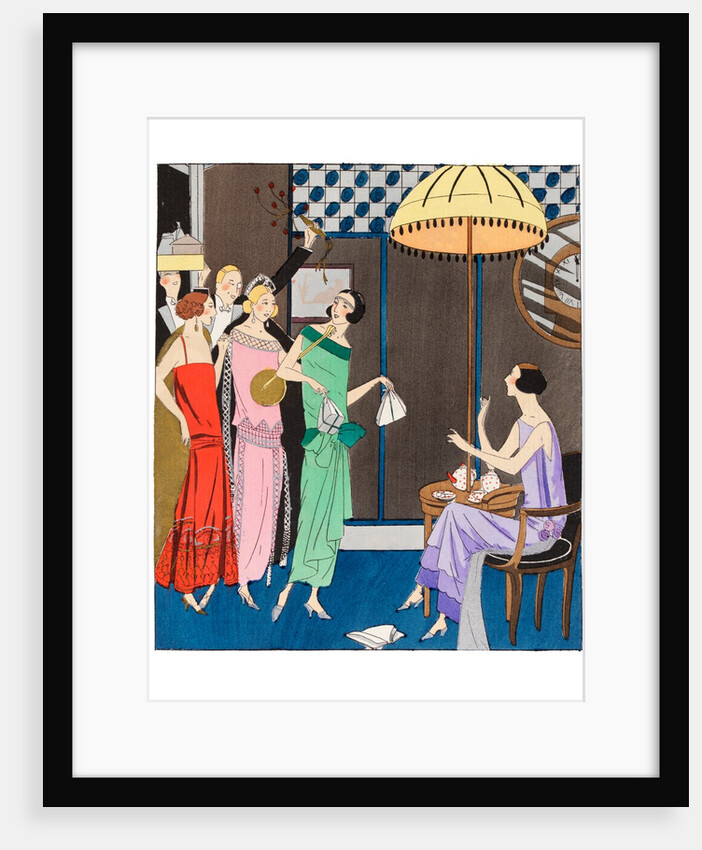 Fashion plate depicting a surprise party by Anonymous