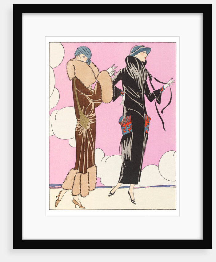 Fashion plate depicting two designs by Philipe de Gaston by Anonymous