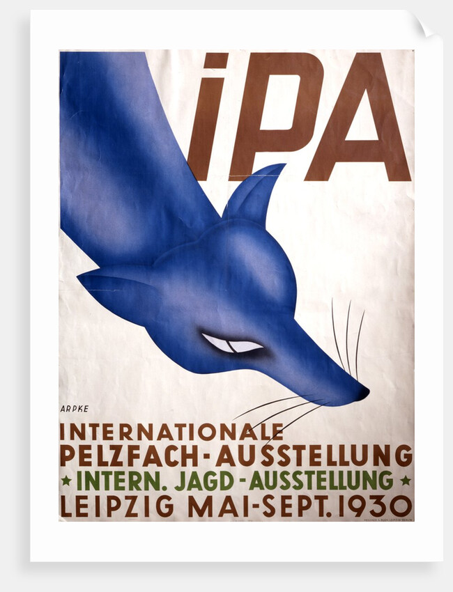 Poster advertising the International Fur Exhibition by Otto Arpke