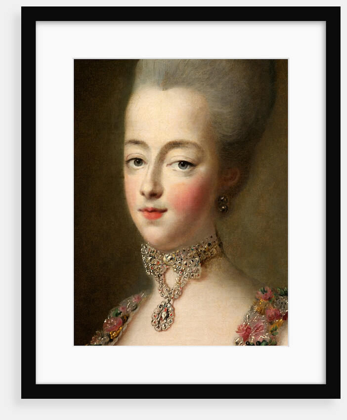 Marie Antoinette, Queen of France, in a court dress, detail by François-Hubert Drouais