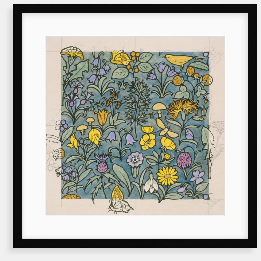 Design depicting a forest by Charles Francis Annesley Voysey