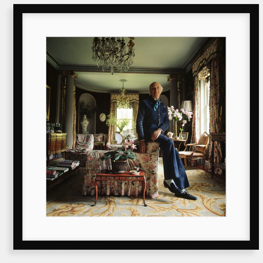 Sir Cecil Beaton in the living room of his home by Anthony Crickmay