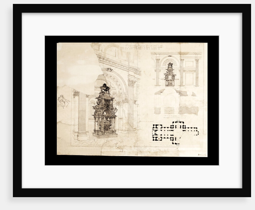 Sketch designs for the proposed monument to the memory of the Duke of Wellington by Alfred George Stevens