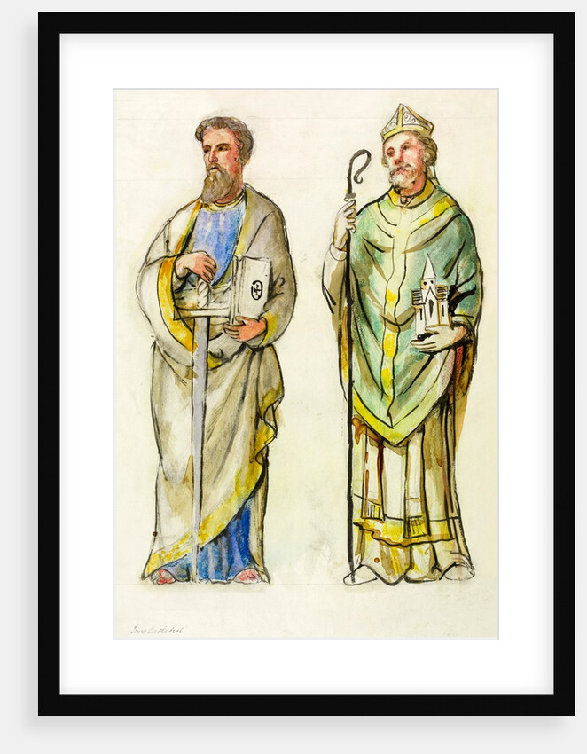 Truro Cathedral, detail of St Paul and another by William Burges
