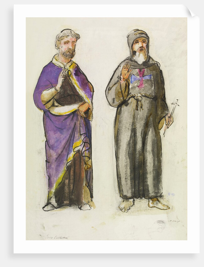 Truro Cathedral, a study of two men by William Burges