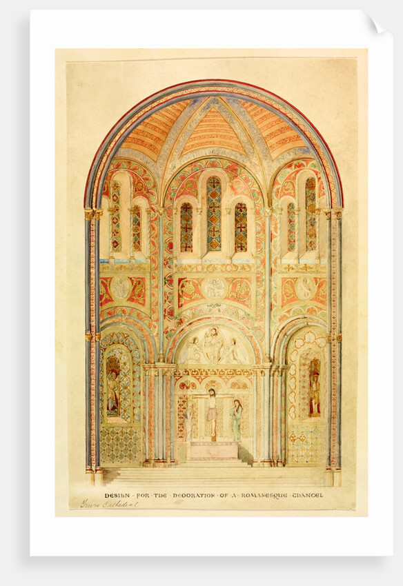 Truro Cathedral, view of the Romanesque Chancel by William Burges