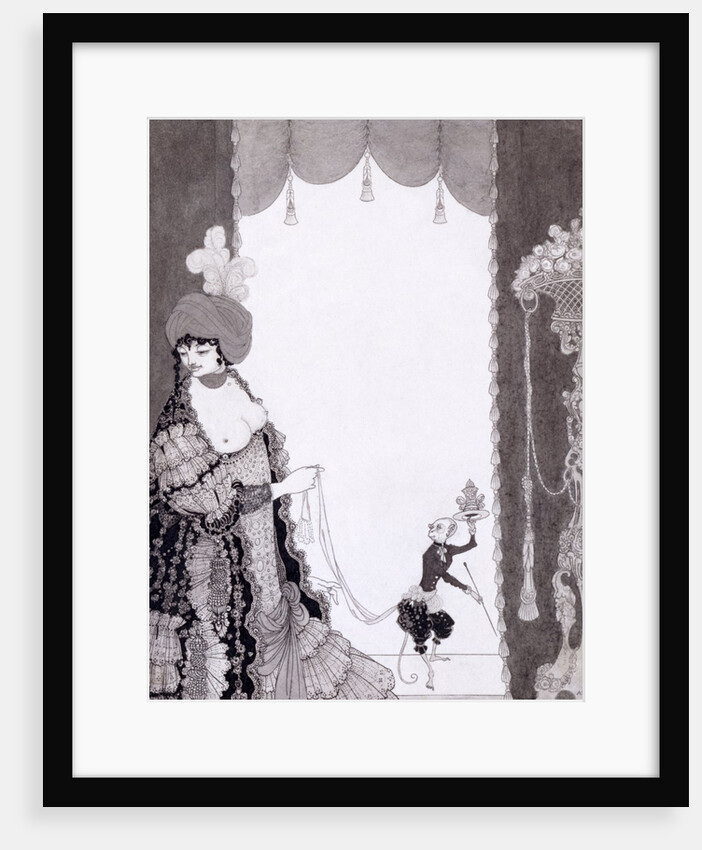 The lady with the monkey by Aubrey Vincent Beardsley