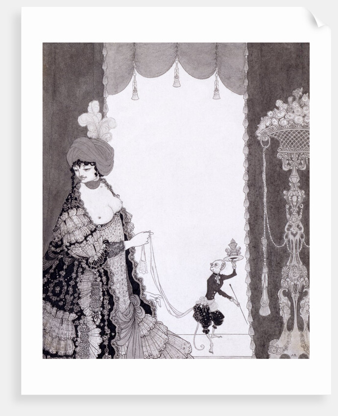 The lady with the monkey by Aubrey Vincent Beardsley