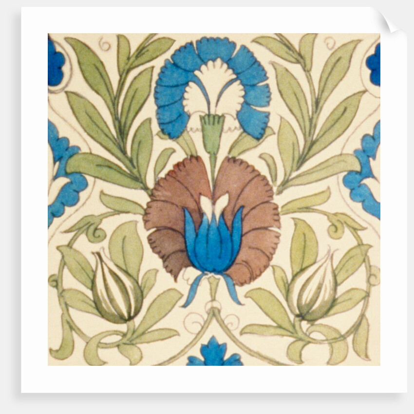 Design of tile by William de Morgan