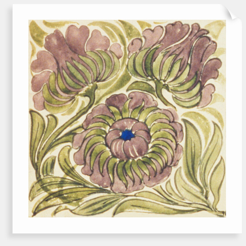 Design of tile by William de Morgan