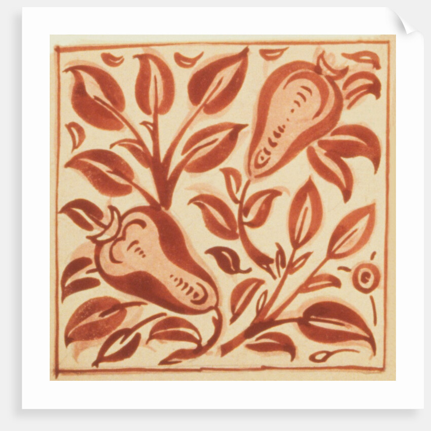 Design of tile by William de Morgan