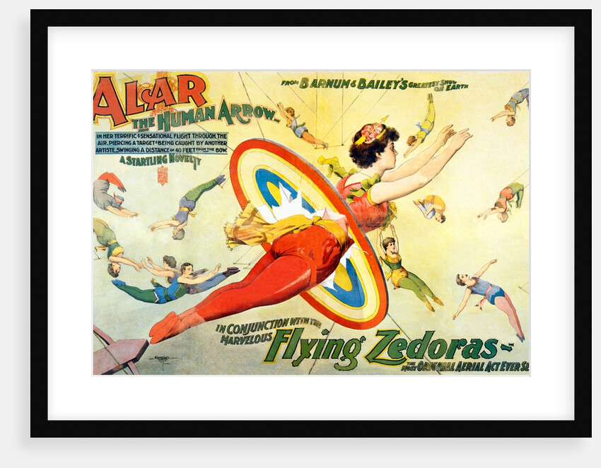 Advertisement for Alar the Human Arrow at Barnum and Bailey's Greatest Show on Earth by Anonymous