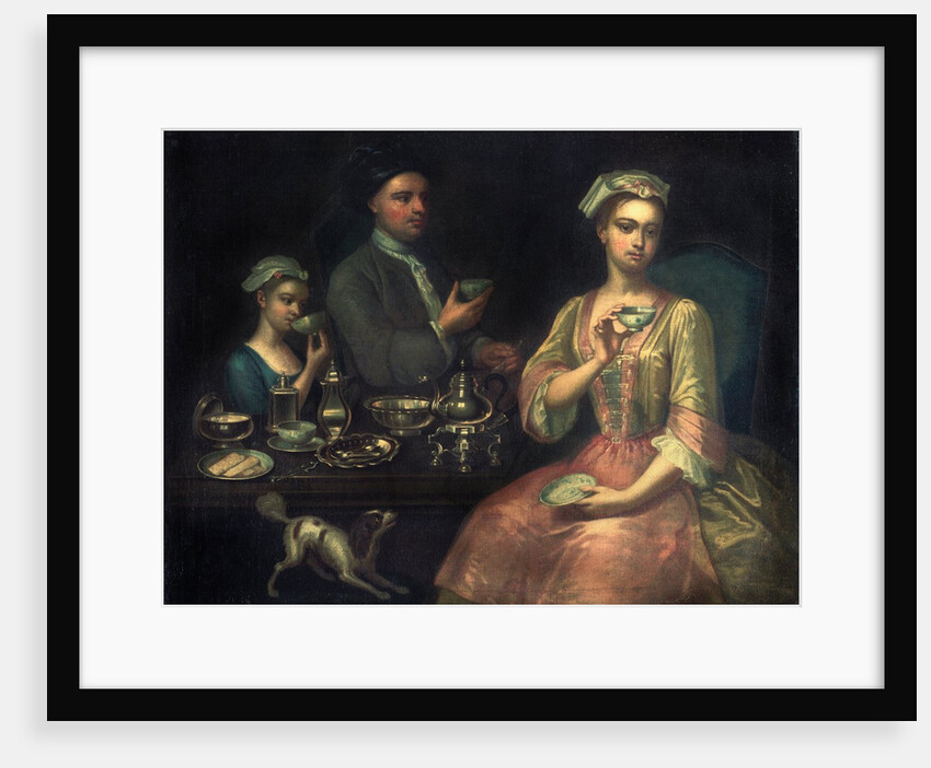 A Family of Three at Tea by Richard Collins