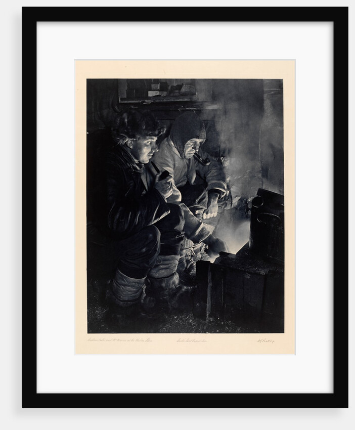Captain Oates and Mr Meares at the Blubber Stove by Herbert George Ponting