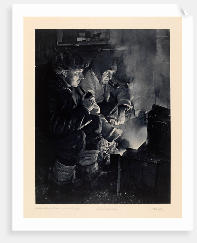 Captain Oates and Mr Meares at the Blubber Stove by Herbert George Ponting