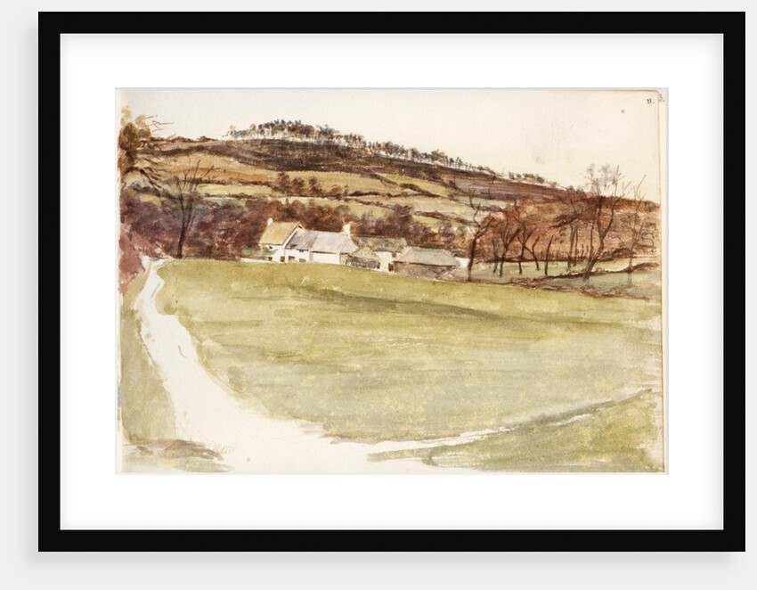 Path to houses at the bottom of hill by May Morris