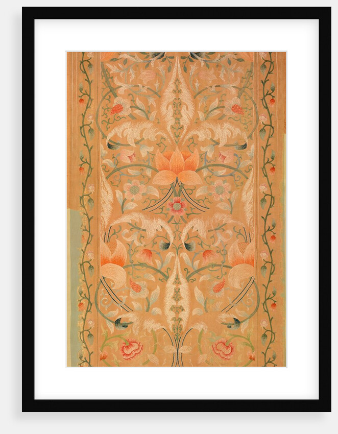 Hanging of lotus flower heads and acanthus leaves by May Morris