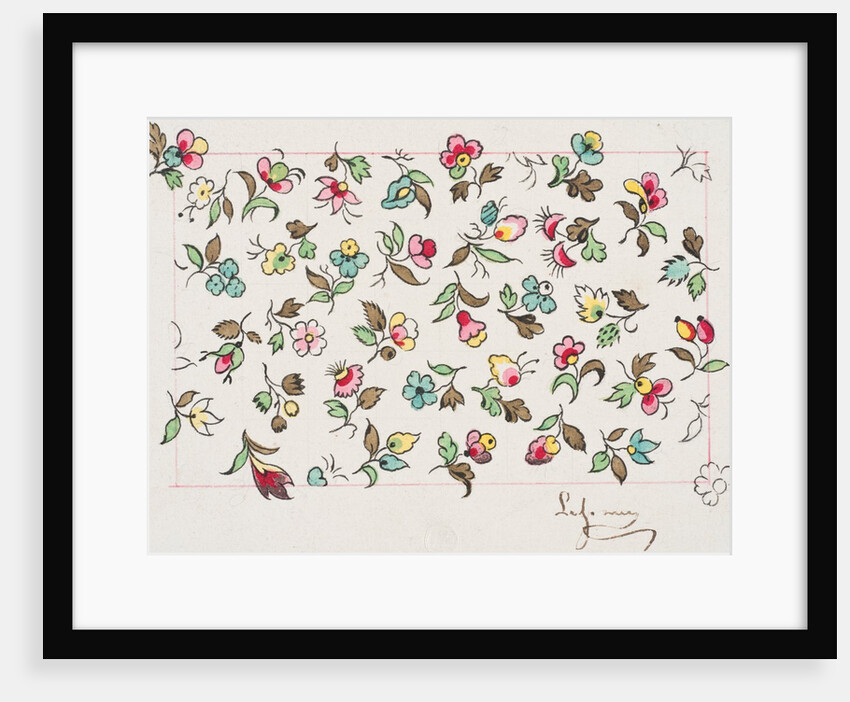 Design for wallpaper by Heussner & Co