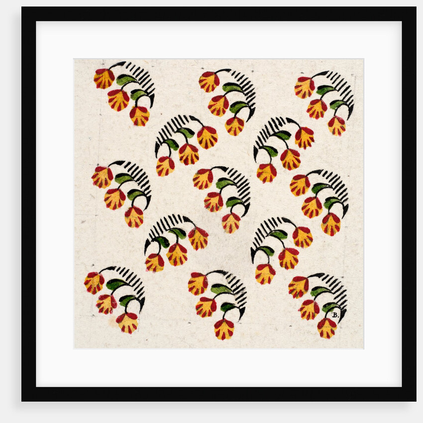 Design for a wallpaper pattern by Heussner & Co.