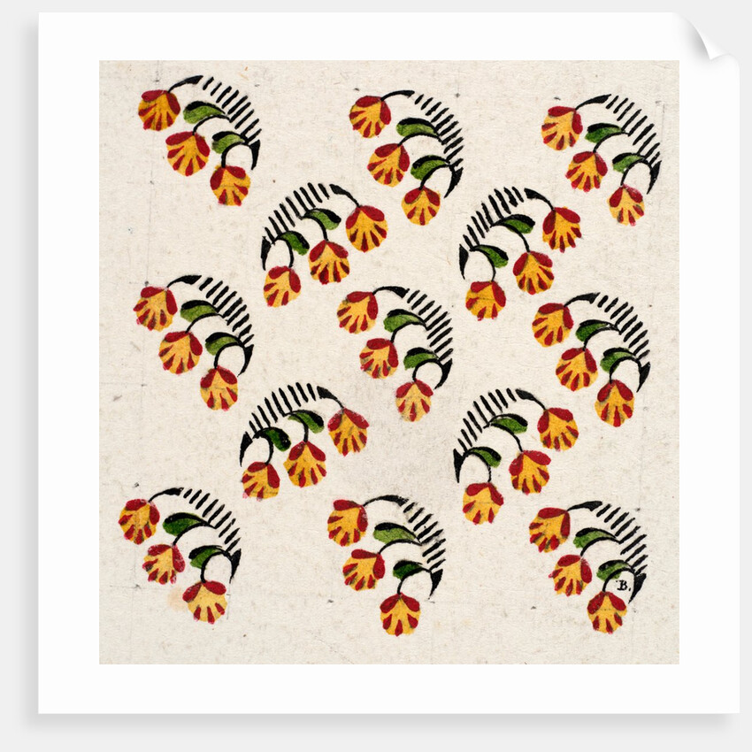 Design for a wallpaper pattern by Heussner & Co.