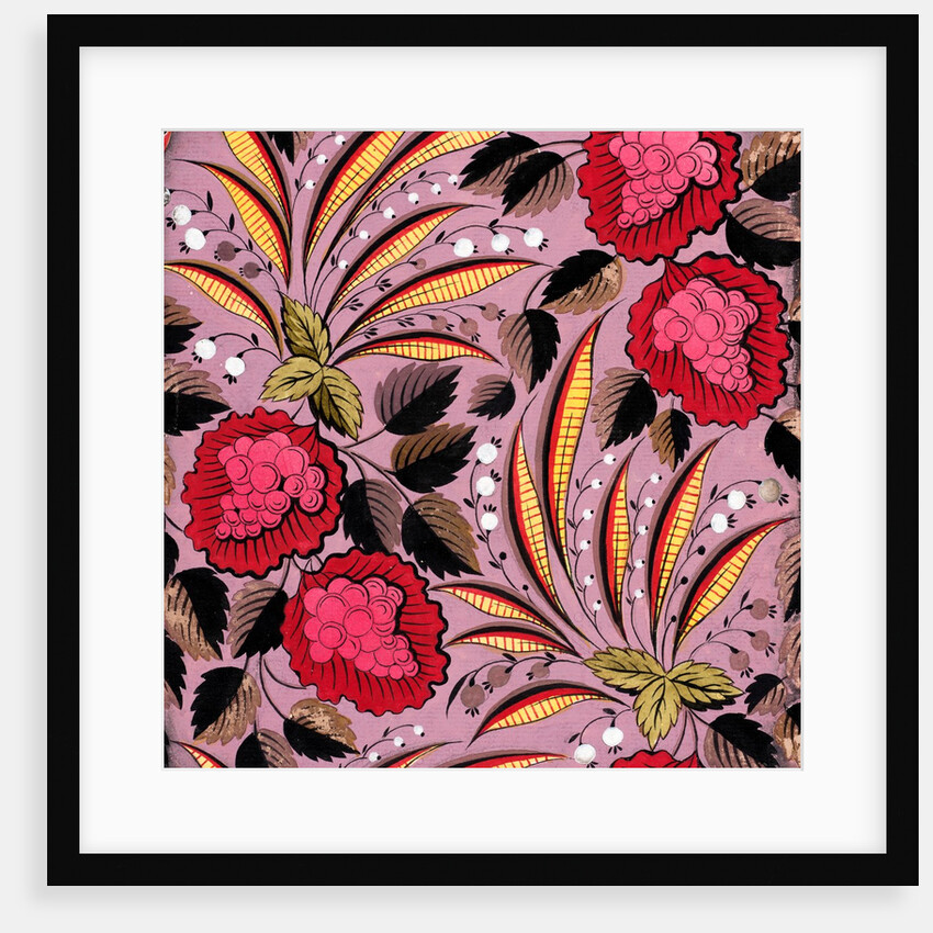 Design for a wallpaper pattern by Heussner & Co.