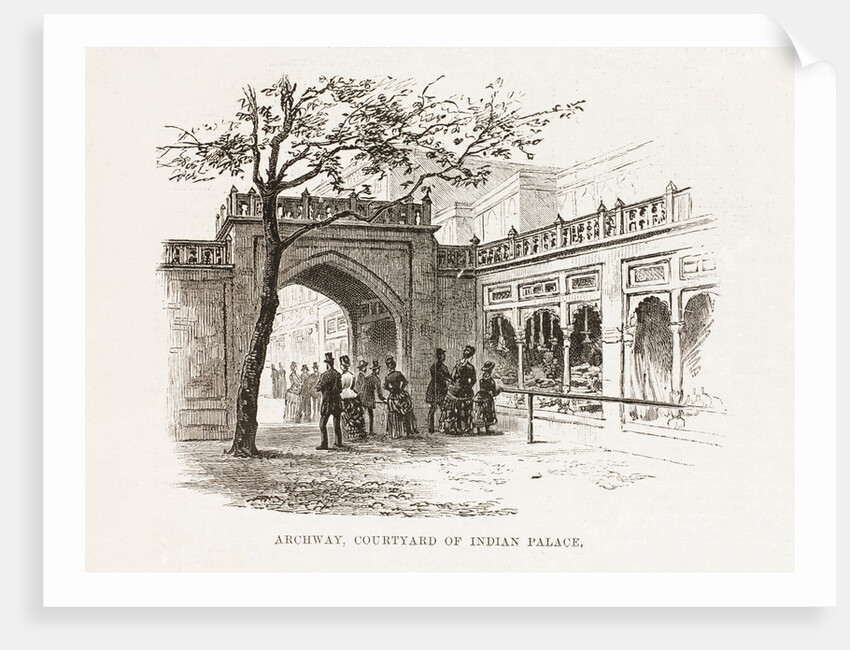 Archway, Courtyard of The Indian Palace in the Colonial and Indian Exhibitio by Unknown
