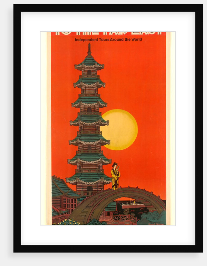 To the Far East, poster advertising the Norddeutscher Lloyd Steamship Company by Bernd Steiner