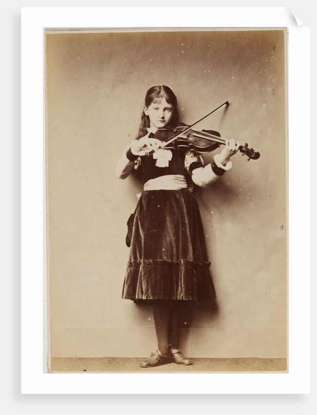 Xie (Alexandra) Kitchin playing a violin by Charles Lutwidge Dodgson