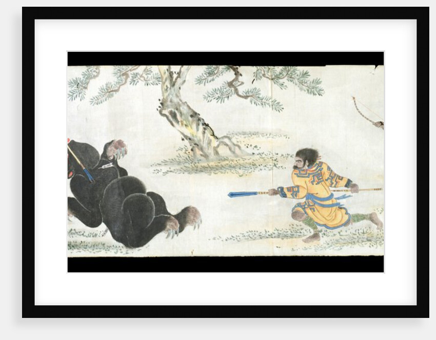 Hunting scenes from the life of the Ainu by School of Hanabusa Itcho
