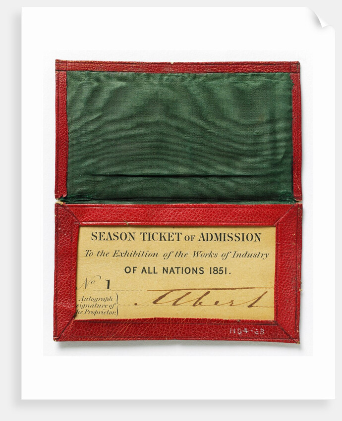 Season Ticket of Admission to the Exhibition of the Works of Industry of All Nations 1851, with Prince Albert's signature by Anonymous