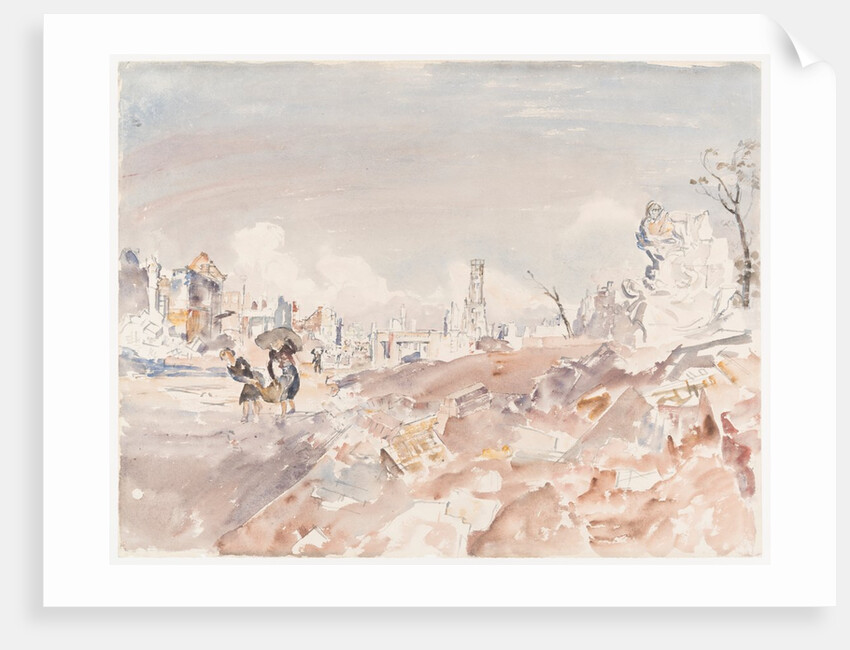 Calais: Le Monument aux Morts, La Rue Royale, and La Tour de Guet by Thomas Hennell