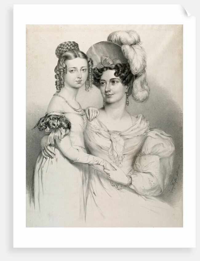 Victoria, Duchess of Kent and Queen Victoria, as princess by Richard James Lane
