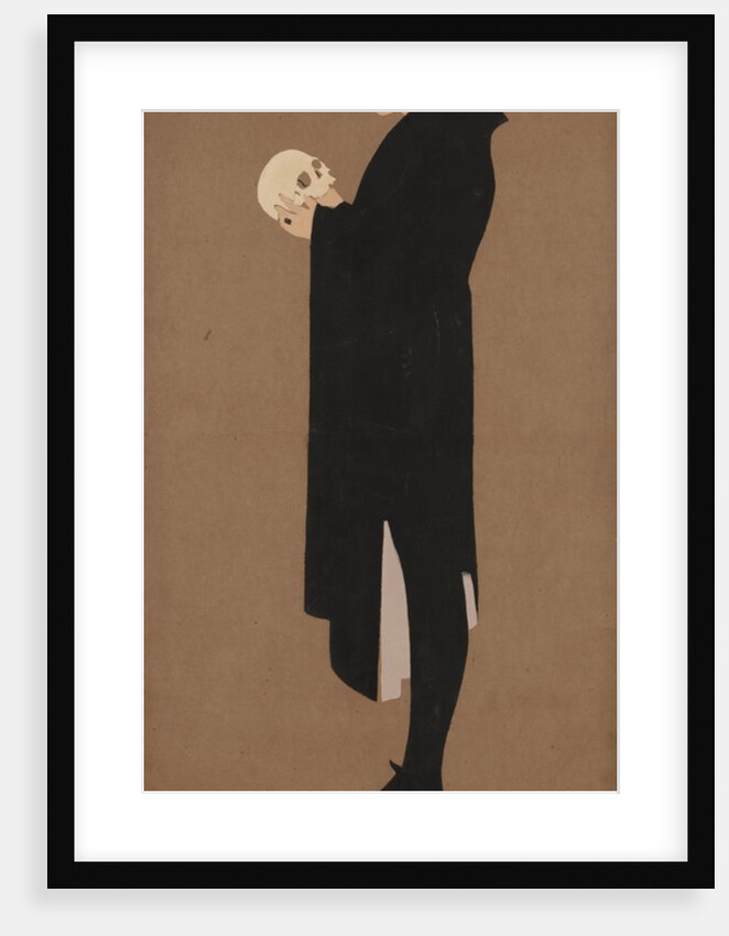 Poster advertising Shakespeare's Hamlet, by the Beggarstaff Brothers. Great Britain, 1894 by Beggarstaff Brothers
