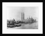 The Palace of Westminster before the construction of the Albert Embankment by Unknown