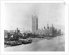 The Palace of Westminster before the construction of the Albert Embankment by Unknown