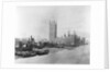 The Palace of Westminster before the construction of the Albert Embankment by Unknown