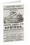 Advertisement for Railway View of Cyclops Steel Works by Unknown